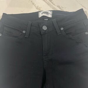 Paige black skinny jeans in 24”